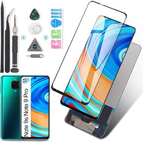 شاشة عرض بديلة لشاشة Xiaomi Redmi Note 9s تعمل باللمس لشاشة Xiaomi Redmi Note 9 Pro محول رقمي مع أدوات (أسود) in Kuwait