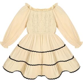 GRNSHTS Toddler Girl Dress Long Sleeve Toddler Fall Dress Girls' Casual Dresses Infant Baby Girls Dress Winter