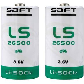(2-Pack LS 26500 C Size 3.6V 9Ah Lithium Battery for SAFT LS26500