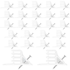 Leriton 100 Pcs Cable Stackers Electrical Cable Staples Wire Stackers Insulated Multi Cable Staple Sort Out Electric Cables Efficient Cable Organization for Various Quantities of Cables (White)