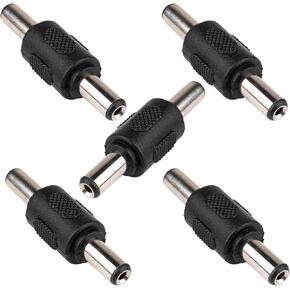 JacobsParts DC Coupler Female to Female F/F 5.5mm x 2.1mm Barrel Jack Power Connector Plug for LED/CCTV