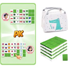 Seaside Escape Game Blocks Mahjong Sets with 65 Tiles 30mm Flag Pattern.