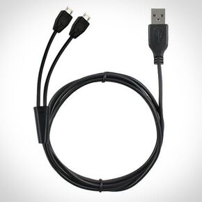 Omnihil 10 Feet Dual Micro-Usb Splitter Cable- Power up to Two Micro Usb Devices at Once