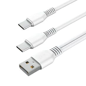 (3 FT, White) USB C and USB C Splitter Cable 2 in 1 Type A to Type C Charging Cord
