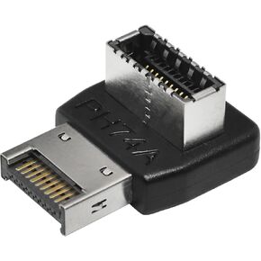 Right Angle USB Type E Adapter USB3.1 Type E Header Converter 90 Degree Steering Elbow for Computer Motherboard (PH74A)