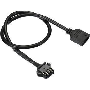PATIKIL 4 Pin 12V 30cm Long Computer Motherboard Interface to SM4P Female Extension Cable, Power Adapter Plastic Metal for RGB Fans LED Strips, Black
