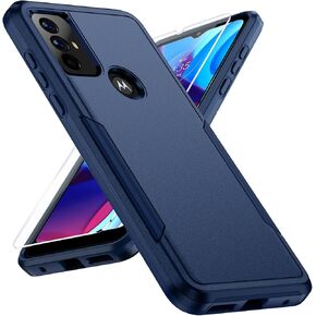 for Moto G 5G 2024 Case with HD Screen Protector, 10 FT Military Grade Drop Protection, Anti-Slip Breathable Design, Air Cushion Full-Body Protection Phone Case, Black
