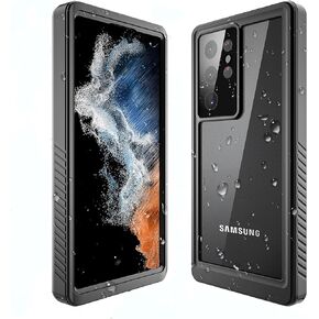 Samsung Galaxy S22 Ultra Case, Samsung S22 Ultra Waterproof Case with Built-in Screen Protector, 6.8inch 360°Full Body Heavy Duty Dustproof Shockproof Case Cover for Samsung Galaxy S22 Ultra