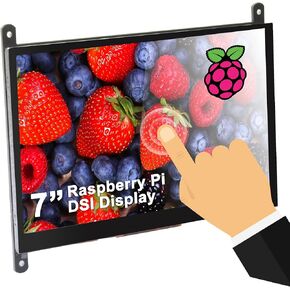 OSOYOO 7 Inch DSI Touch Screen LCD Display 800x480 for Raspberry Pi 4 3A 3B+ 2 - Portable Capacitive Touchscreen Monitor with DSI Cable - Great for DIY IOT Circuits and Coding Beginners