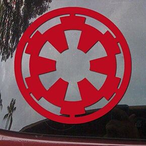 ملصق من الفينيل لملصقات CCI Star Wars Galactic Empire|السيارات والشاحنات والشاحنات والكمبيوتر المحمول| أحمر |4 × 4 بوصة|CCI1537