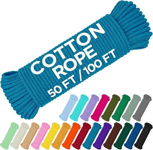 TECEUM Macrame Cord – 3 mm x 100 yd – All-Purpose Natural Cotton 3 ply Macrame Rope – for Decor, Wall Hanging, Plant Hangers, Crafts, Gardening, Knitting, DIY Project, Indoor & Outdoor Use – Natural in Saudi Arabia