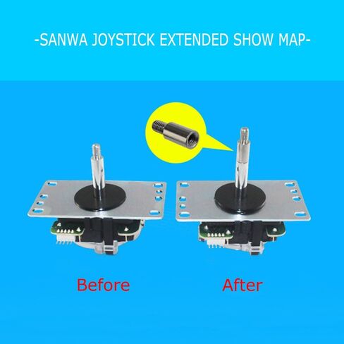 MEETOOT 5PCS Sanwa 15mm Extended Shaft Game Joystick Extender Game Console Accessories Joystick Shaft Extender in Saudi Arabia
