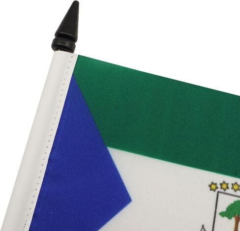 علم طاولة الاتحاد الأفريقي من AZ FLAG مقاس 10.16 سم × 15.24 سم - علم مكتب UA مقاس 15 × 10 سم - عصا وقاعدة بلاستيكية سوداء in Kuwait