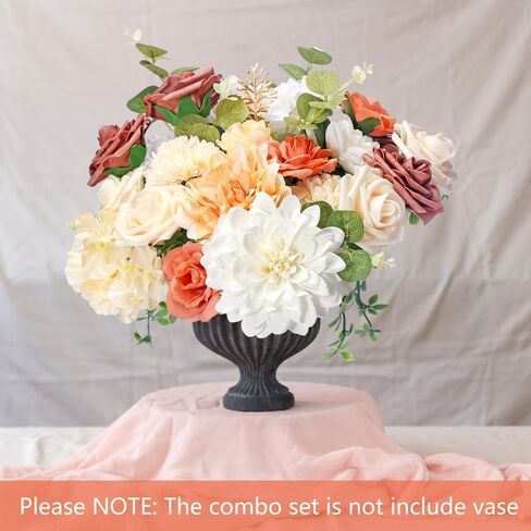 Sunook Artificial Flowers 41pcs Rose Silk Flower Realistic Roses Bouquet Box Set Real Looking Foam Fake Roses Wedding Bouquets White Home Decor Bridal Decoration Party Arrangements in Saudi Arabia