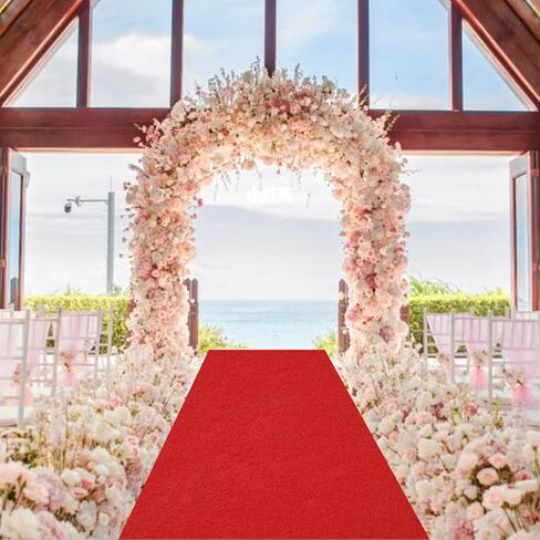 عداء سجادة أحمر سميك مضاد للانزلاق للحفلات، شريط عداء السجاد الأحمر على الوجهين، حفلات ومناسبات عداء السجاد الأحمر في هوليوود 2.3 × 9.8 قدم in Kuwait