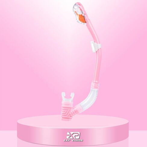 Dry Snorkel for Kids, Ultimate Snorkel Tube for Snorkeling, Freediving & Swimming, Easy-Breath Technology, Top-Mounted Dry Valve & Food-Grade Silicone Mouthpiece in Kuwait