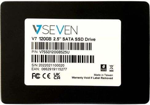 محرك الأقراص ذو الحالة الصلبة V7 V7SSD120GBS25U سعة 120 جيجابايت - داخلي 2.5 بوصة - SATA (SATA/600) - متوافق مع TAA in Kuwait
