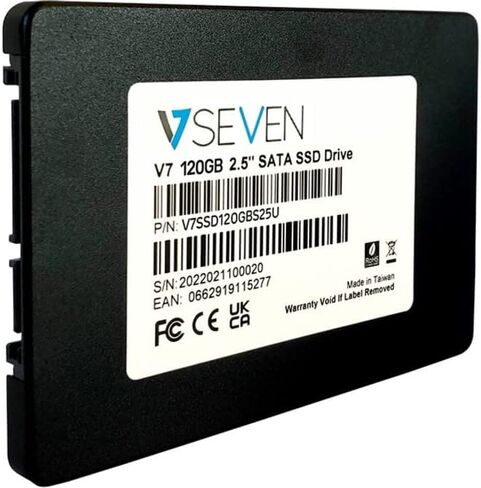 محرك الأقراص ذو الحالة الصلبة V7 V7SSD120GBS25U سعة 120 جيجابايت - داخلي 2.5 بوصة - SATA (SATA/600) - متوافق مع TAA in Kuwait
