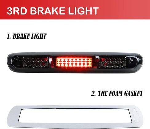 Led الثالث ضوء الفرامل الثالث ضوء البضائع ارتفاع جبل وقف الضوء صالح لشيفي سيلفرادو/صالح لجي إم سي سييرا 1500 2500HD 3500HD 2007-2013 (عدسة الدخان) in Kuwait