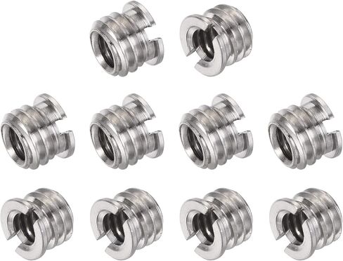 uxcell 1/4" Female to 3/8" Male Convert Screw Adapter 0.29" Height for Camera Tripod Alloy Steel Through Hole 10Pcs in Saudi Arabia