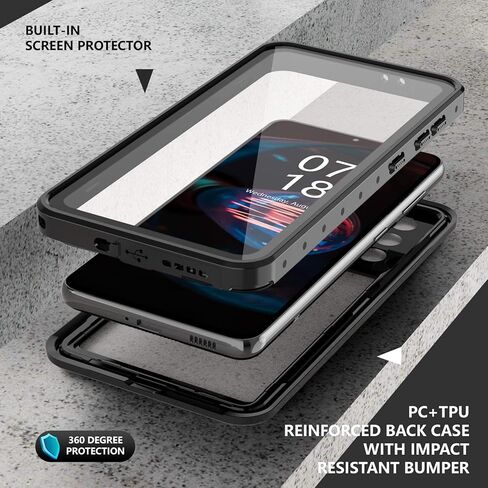 ANTSHARE for Samsung Galaxy S21+ Plus Case Waterproof, Built in Screen Protector 360° Full Body Protective Shockproof IP68 Underwater Clear Case for Samsung Galaxy S21+ Plus 6.7inch in Saudi Arabia