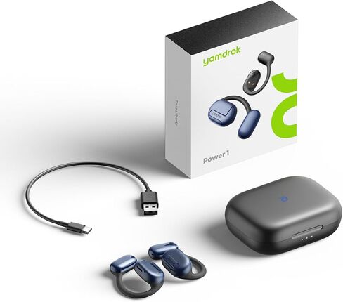 سماعات رأس Power1 مفتوحة الأذن، سماعات أذن لاسلكية بلوتوث 5.3 مع خطاف أذن لراحة طويلة الأمد، صوت ممتاز مع محرك 16.2 ملم، مكالمات واضحة من Dul Mic، وقت تشغيل 47 ساعة، مقاوم للعرق للتمرينات in Saudi Arabia