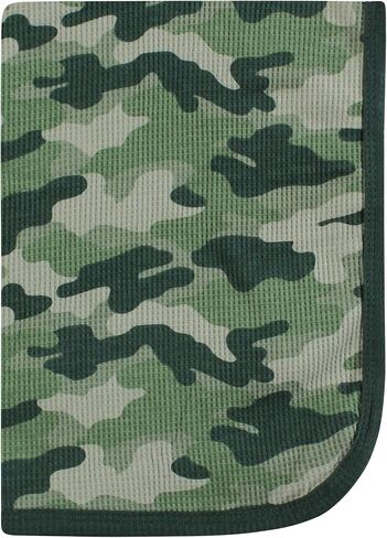 Hudson Baby Unisex Baby Thermal Receiving Blanket 2pk, Basic Camo, One Size in Saudi Arabia