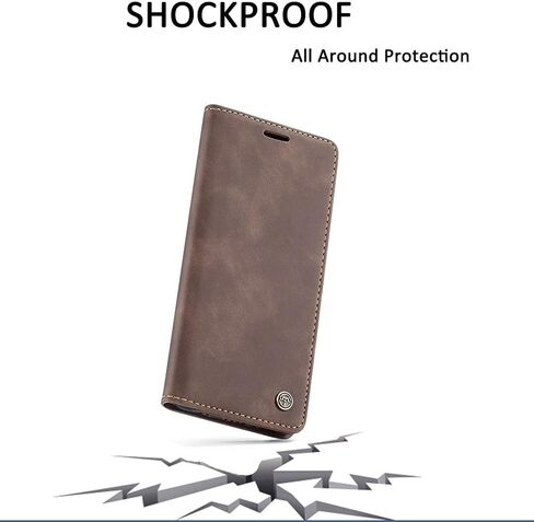 UEEBAI Wallet Case for iPhone 6 Plus iPhone 6S Plus, Premium PU Leather Case Vintage Matte Wallet Flip Cover [Card Slots] [Magnetic Closure] Stand Function Folio Shockproof Full Protection - Coffee in Saudi Arabia