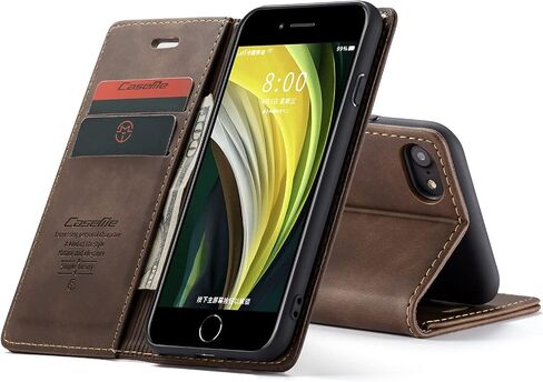 UEEBAI Wallet Case for iPhone 6 Plus iPhone 6S Plus, Premium PU Leather Case Vintage Matte Wallet Flip Cover [Card Slots] [Magnetic Closure] Stand Function Folio Shockproof Full Protection - Coffee in Saudi Arabia