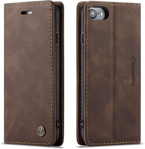 UEEBAI Wallet Case for iPhone 6 Plus iPhone 6S Plus, Premium PU Leather Case Vintage Matte Wallet Flip Cover [Card Slots] [Magnetic Closure] Stand Function Folio Shockproof Full Protection - Coffee in Saudi Arabia