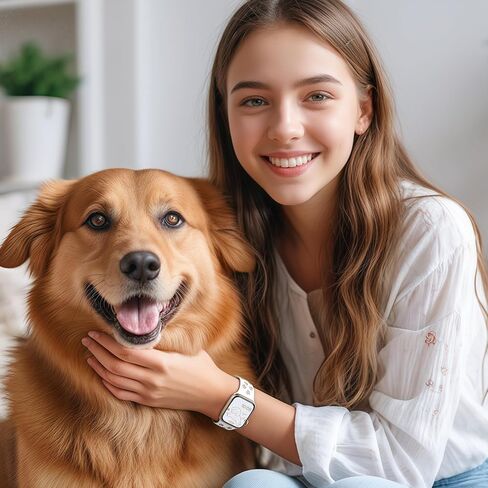 متوافق مع أحزمة ساعة Apple Watch الأنيقة للنساء والرجال مقاس 40 مم 41 مم 38 مم، أحزمة Paw iWatch ذات لونين لساعة Apple Watch Ultra 2 1 SE Series 10 9 8 7 6 5 4 3 2 1 سوار رياضي (أبيض وشاي الحليب) in Kuwait