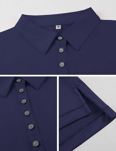 Becotal Women's White Golf Polo Shirts Short Sleeve Ladies 6-Button Collared Shirt UPF 50 Sun Protection Tops, Moisture Wicking XX-Large in Saudi Arabia
