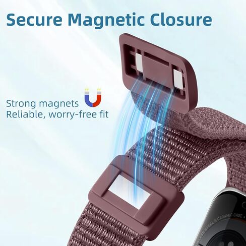 Maledan Magnetic Clasp Nylon Band Compatible with Apple Watch Bands 38mm 40mm 41mm 42mm 44mm 45mm 49mm Women Men, Adjustable Soft Breathable Sport Loops for iWatch Series 9 8 7 6 5 4 3 2 1 SE Ultra 2 in Saudi Arabia