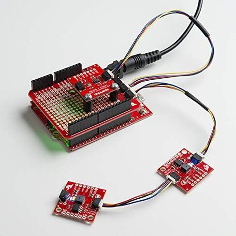 SparkFun Qwiic Shield متوافق مع Arduino-Simple لدمج نظام Qwiic Connect مع نظام البصمة R3 I2C 4 منافذ تركيب 3 × 1 قضبان طاقة وحافلات أرضية تحول 5V-3.3V مطلوب لحام in Saudi Arabia