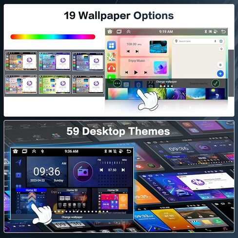 Hi-Fi 2+64G Android 13 Car Stereo Radio for Hyundai Elantra 2011-2013, 9'' HD Touch Screen with Wireless Apple CarPlay Android Auto, AHD Backup Camera, Mirror Link, GPS, WiFi in Kuwait