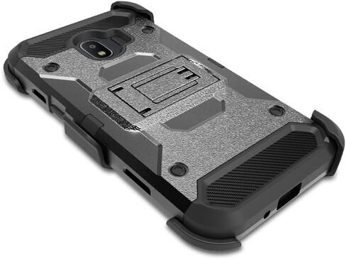 Lothartech for Samsung Galaxy J2 Pro Case with Tempered Glass, Military Grade Protection Rugged Cover with Belt Clip Holster Kickstand ShockProof Heavy Duty in Saudi Arabia