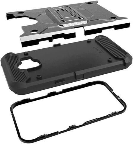 Lothartech for Samsung Galaxy J2 Pro Case with Tempered Glass, Military Grade Protection Rugged Cover with Belt Clip Holster Kickstand ShockProof Heavy Duty in Saudi Arabia