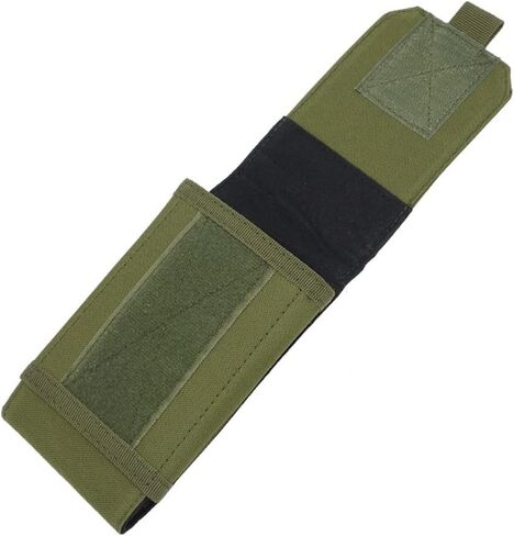 Black Universal Tactical Molle Waterproof Mobile Phone Holster for iPhone 13 Pro Max/12 Pro Max/11 Pro Max/XS Max Less 6.7" Phone(Fits Otterbox/Survivor Protective Case on) with US Flag Patch in Kuwait