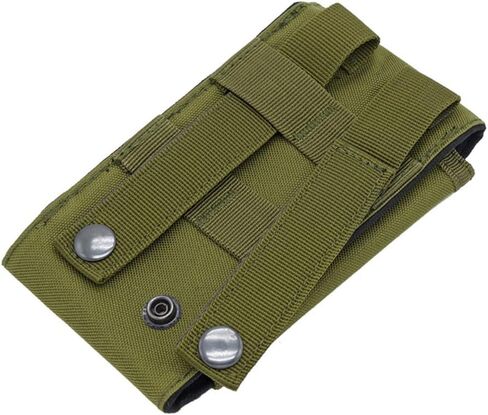 Black Universal Tactical Molle Waterproof Mobile Phone Holster for iPhone 13 Pro Max/12 Pro Max/11 Pro Max/XS Max Less 6.7" Phone(Fits Otterbox/Survivor Protective Case on) with US Flag Patch in Kuwait