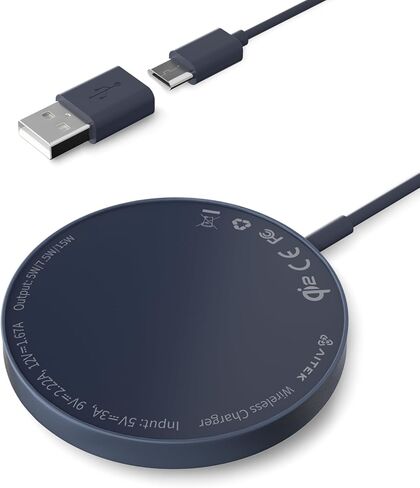 Aitek Magnetic Wireless Charger Fast Charging Pad, Qi2 Certified 15W Ultra-Fast MagSafe Compatible Wireless Charging, with 5ft Cable for iPhone 15/15 Plus/15 Pro/15 Pro Max/14/13/12 Series 2 Pack in Saudi Arabia