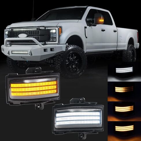 LED Sequential Switchback Towing Mirror Turn Signal Light Compatible with F150 2015-2022/ F250 F350 F450 Super Duty 2017-2022 in Saudi Arabia