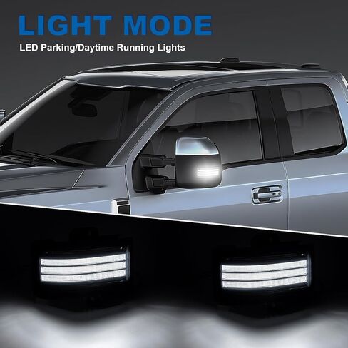 LED Sequential Switchback Towing Mirror Turn Signal Light Compatible with F150 2015-2022/ F250 F350 F450 Super Duty 2017-2022 in Saudi Arabia