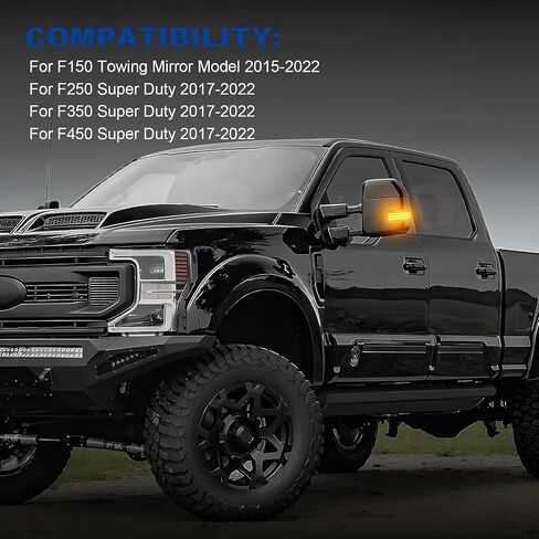 LED Sequential Switchback Towing Mirror Turn Signal Light Compatible with F150 2015-2022/ F250 F350 F450 Super Duty 2017-2022 in Saudi Arabia