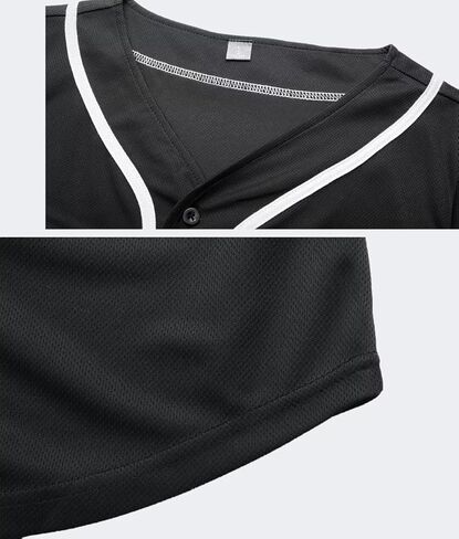 Men Baseball Jersey Button Down Hip Top Shirts Sport Uniform Varsity Jerseys in Kuwait