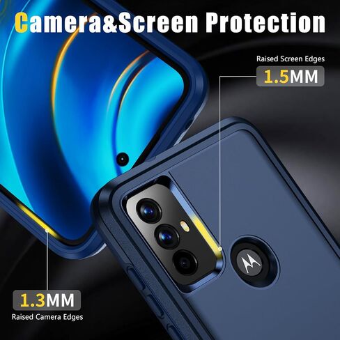 for Moto G 5G 2024 Case with HD Screen Protector, 10 FT Military Grade Drop Protection, Anti-Slip Breathable Design, Air Cushion Full-Body Protection Phone Case, Black in Saudi Arabia