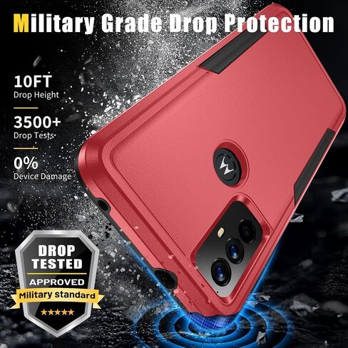 Vinve for Moto G Stylus 5G 2024 Case with HD Screen Protector, Military-Grade Shockproof & Dual-Layer Protection, Anti-Slip Grip Design Phone Case，Blue in Saudi Arabia