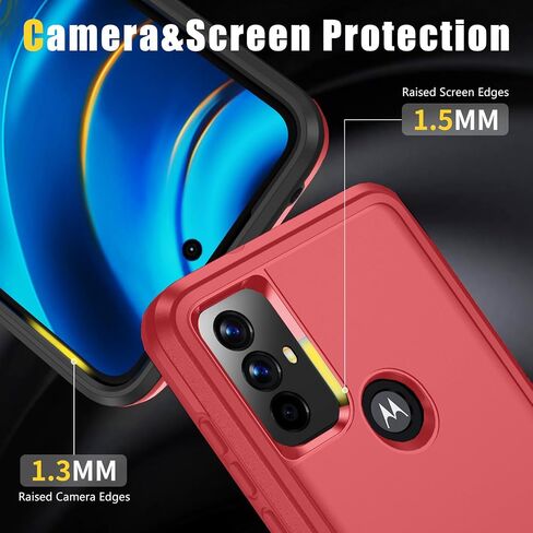 Vinve for Moto G Stylus 5G 2024 Case with HD Screen Protector, Military-Grade Shockproof & Dual-Layer Protection, Anti-Slip Grip Design Phone Case，Blue in Saudi Arabia
