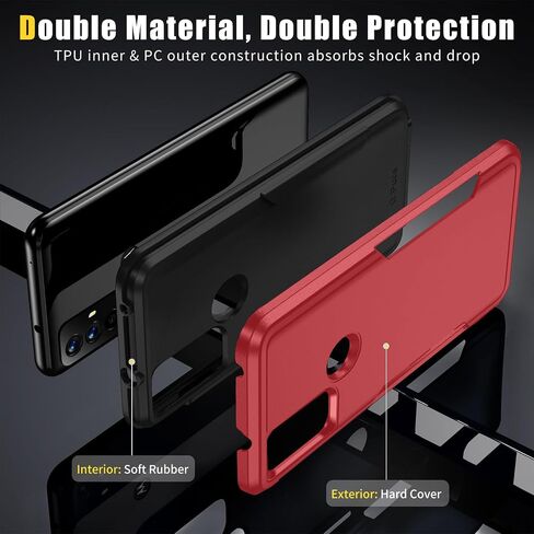 Vinve for Moto G Stylus 5G 2024 Case with HD Screen Protector, Military-Grade Shockproof & Dual-Layer Protection, Anti-Slip Grip Design Phone Case，Blue in Saudi Arabia
