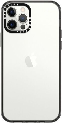 CASETiFY Compact iPhone 12 / iPhone 12 Pro Case [2X Military Grade Drop Tested / 4ft Drop Protection] - Clear Black in Saudi Arabia