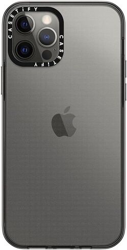 CASETiFY Compact iPhone 12 / iPhone 12 Pro Case [2X Military Grade Drop Tested / 4ft Drop Protection] - Clear Black in Saudi Arabia
